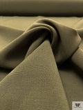 Italian Double Faced Stretch Wool Suiting - Olive Green
