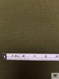 Italian Double Faced Stretch Wool Suiting - Olive Green