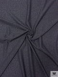 Italian Metallic Wool Blend Crepe - Dark Navy / Silver
