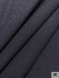 Italian Metallic Wool Blend Crepe - Dark Navy / Silver