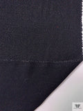 Italian Metallic Wool Blend Crepe - Dark Navy / Silver