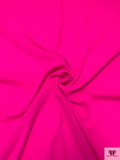 Italian Lightweight Crinkled Wool Crepe - Hot Pink