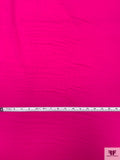 Italian Lightweight Crinkled Wool Crepe - Hot Pink