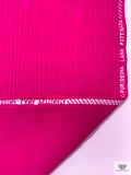 Italian Lightweight Crinkled Wool Crepe - Hot Pink