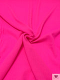 Italian Lightweight Crinkled Wool Crepe - Highlighter Pink
