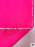 Italian Lightweight Crinkled Wool Crepe - Highlighter Pink