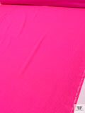 Italian Lightweight Crinkled Wool Crepe - Highlighter Pink