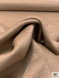 Italian Double Faced Brushed Wool Coating - Driftwood Taupe / Ivory