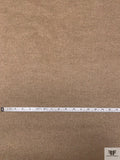 Italian Double Faced Brushed Wool Coating - Driftwood Taupe / Ivory