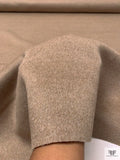 Italian Double Faced Brushed Wool Coating - Driftwood Taupe / Ivory