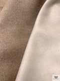 Italian Double Faced Brushed Wool Coating - Driftwood Taupe / Ivory