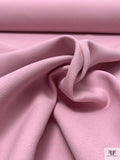Wool-Blend Lightweight Twill Coating with Stretch - Crepe Pink