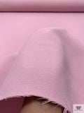Wool-Blend Lightweight Twill Coating with Stretch - Crepe Pink