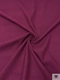 Italian Double-Sided Textured Wool Coating - Plum Red