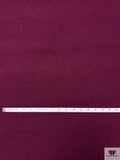 Italian Double-Sided Textured Wool Coating - Plum Red