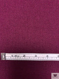 Italian Double-Sided Textured Wool Coating - Plum Red