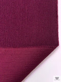 Italian Double-Sided Textured Wool Coating - Plum Red