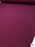 Italian Double-Sided Textured Wool Coating - Plum Red