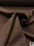 Solid Angora Wool Coating - Chocolate Brown
