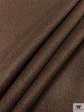Solid Angora Wool Coating - Chocolate Brown