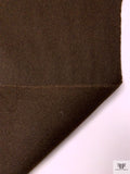 Solid Angora Wool Coating - Chocolate Brown