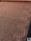 Single Scalloped Fine Metallic French Chantilly Lace - Dusty Caramel Lustre