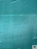 Italian Sheer Stretch Lamé - Deep Sea Green / Black