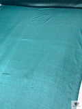 Italian Sheer Stretch Lamé - Deep Sea Green / Black