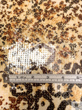 Animal Pattern Printed Sequins on Stretch Tulle - Yellow Ochre / Browns / Off-White