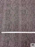Reptile Pattern Stretch Brocade - Dusty Light Rose / Black