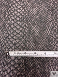 Reptile Pattern Stretch Brocade - Dusty Light Rose / Black