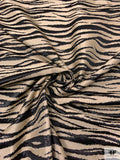 Italian Tiger Pattern Brocade - Wheat / Black