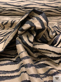 Italian Tiger Pattern Brocade - Wheat / Black