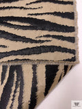 Italian Tiger Pattern Brocade - Wheat / Black