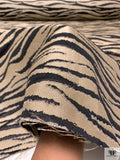 Italian Tiger Pattern Brocade - Wheat / Black