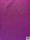 Italian Iridescent Metallic Jacquard Brocade - Electric Purples