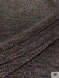 Metallic Stretch Knit - Silver / Copper / Black