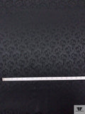 Hazy Jacquard Silk Charmeuse - Black