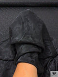 Hazy Jacquard Silk Charmeuse - Black