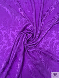 Leaf Jacquard Silk Charmeuse - Amethyst