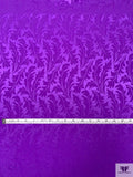 Leaf Jacquard Silk Charmeuse - Amethyst