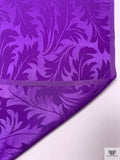 Leaf Jacquard Silk Charmeuse - Amethyst