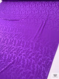 Leaf Jacquard Silk Charmeuse - Amethyst