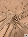 Graphic Leaf Jacquard Silk Charmeuse - Tan