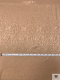 Graphic Leaf Jacquard Silk Charmeuse - Tan