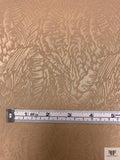 Graphic Leaf Jacquard Silk Charmeuse - Tan