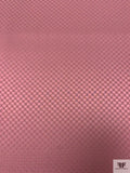 Houndstooth Jacquard Silk Charmeuse - Burgundy Rose