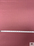 Houndstooth Jacquard Silk Charmeuse - Burgundy Rose