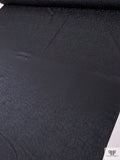Stippled Petal Collage Jacquard Silk Charmeuse - Black