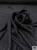 Abstract Animalier Jacquard Silk Charmeuse - Black